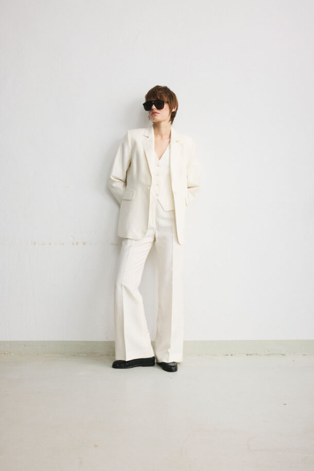 Single-breasted relaxed-fit linen-and-silk blazer in Loro Piana fabric